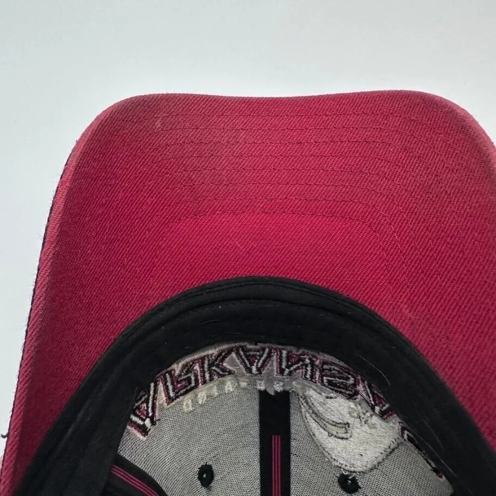 Adidas Hat University of Arkansas Strap‎ Back Script A Baseball Cap Black Red
